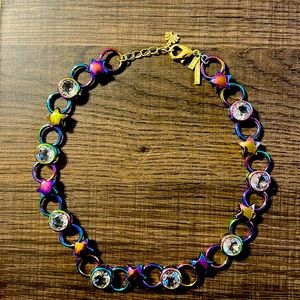 NWT Crystal Star Link Necklace in Disco Fever
